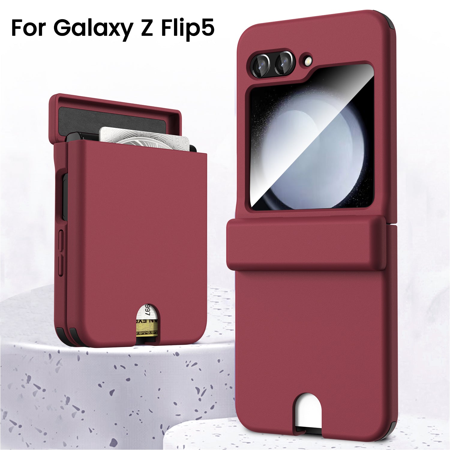 GKK Til Samsung Galaxy Z Flip5 5G Card Slot PC Case Magnetisk Hængsel Beskyttelse Telefon Cover GKK Til Samsung Galaxy Z Flip5 5G Card Slot PC Case Magnetisk Hængsel Beskyttelse Telefon Cover